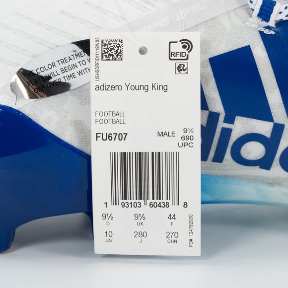 Adidas Adizero New Reign \'Floral - Blue\' FU6707 Football Cleats size 9 - 13 main image 4